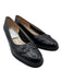 Salvatore Ferragamo Shoe Size 7.5 Black Leather Round Toe Block Heel Shoes Black / 7.5