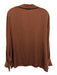Vince Size XL Brown Silk Long Sleeve Collar V Neck Tunic Top Brown / XL