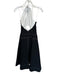 L'Academie Size XS Black & White Recycled Polyester Blend Halter Neck Midi Dress Black & White / XS