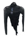 Free People Size XS Black Nylon Mock Neck Gathered Front Bodysuit Black / XS