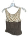 Reformation Size 2 Brown & Cream Linen Blend Sleeveless Checkered corset Top Brown & Cream / 2