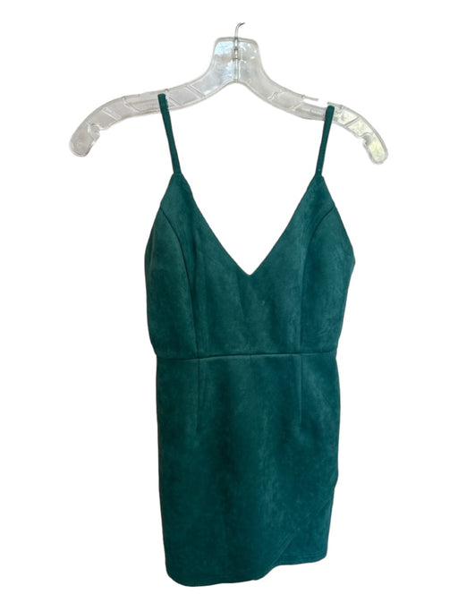 Superdown Size XS Green Vegan Suede Spaghetti Strap Dress Green / XS