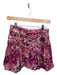 Loveshackfancy Size 2 Purple & Gold Silk Side Zip Tie Dye Metallic Mini Skirt Purple & Gold / 2