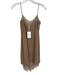 Fait Par Foutch Size XS Tan Spaghetti Strap Crinkle Tulle Detail Dress Tan / XS
