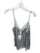 Cami NYC Size XS Black, White & Gray Silk Spaghetti Strap Houndstooth V Neck Top Black, White & Gray / XS