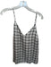Cami NYC Size XS Black, White & Gray Silk Spaghetti Strap Houndstooth V Neck Top Black, White & Gray / XS