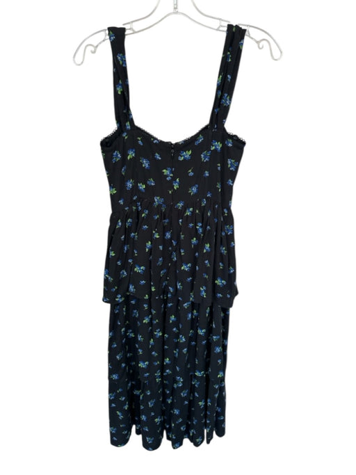We Wore What Size S Black & Blue Viscose Sleeveless Corset Lace Trim Dress Black & Blue / S