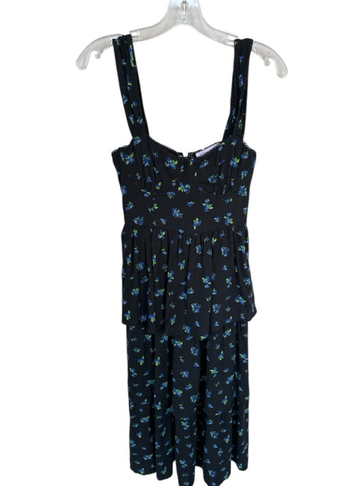 We Wore What Size S Black & Blue Viscose Sleeveless Corset Lace Trim Dress Black & Blue / S