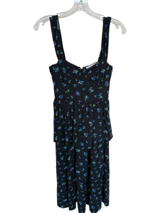 We Wore What Size S Black & Blue Viscose Sleeveless Corset Lace Trim Dress Black & Blue / S