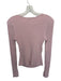 Jonathan Simkhai Size S Mauve Rayon Blend Long Sleeve Ribbed Front Tie Sweater Mauve / S