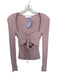 Jonathan Simkhai Size S Mauve Rayon Blend Long Sleeve Ribbed Front Tie Sweater Mauve / S