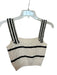 Rachel Comey Size S Cream & Black Pima Cotton Sleeveless Knit Cropped Top Cream & Black / S