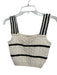 Rachel Comey Size S Cream & Black Pima Cotton Sleeveless Knit Cropped Top Cream & Black / S