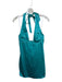 Hours Size S Teal Blue Polyester Halter Neck Underwire Mini Dress Teal Blue / S
