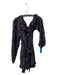 Aqua Size L Black & Multi Polyester Round Neck Ruffle Detail Long Sleeve Dress Black & Multi / L