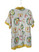 Strut & Bolt Size L Yellow & Green Rayon & Linen Short Sleeve Tropical Dress Yellow & Green / L