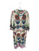 Vilagallo Size 46 Cream & Multi Rayon Blend Long Sleeve Flowers Collar Dress Cream & Multi / 46