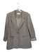 Z Supply Size XL Taupe & Beige Polyester Long Sleeve Houndstooth One Button Coat Taupe & Beige / XL