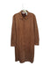 Draper & Damon's Size L Camel Vegan Suede Long Sleeve Buttons Knee Length Coat Camel / L