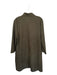 THML Size XL Olive Green Vegan Suede Long Sleeve V Neck Dress Olive Green / XL