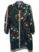 Maude Vivante Size XL Green & Rust Cotton Abstract Long Sleeve Button Down Dress Green & Rust / XL