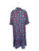 Holly Shae Design Size S/M Maroon & Blue Cotton 3/4 Balloon Sleeve Circles Dress Maroon & Blue / S/M