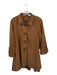 Boho Chic Size XL Brown Vegan Suede Long Sleeve Buttons Knee Length Coat Brown / XL