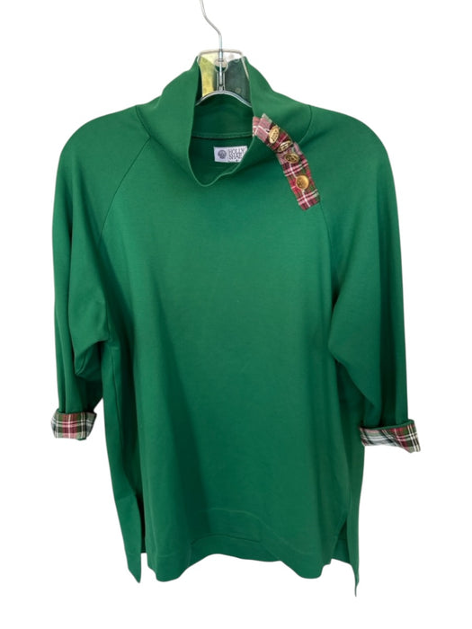 Holly Shae Design Size M/L Green & Plaid Polyester Mini Plaid Detail Dress Green & Plaid / M/L
