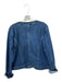 FDJ Size L Denim Cotton Blend Front Button Gold Button Detail Scoop neck Jacket Denim / L