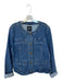 FDJ Size L Denim Cotton Blend Front Button Gold Button Detail Scoop neck Jacket Denim / L