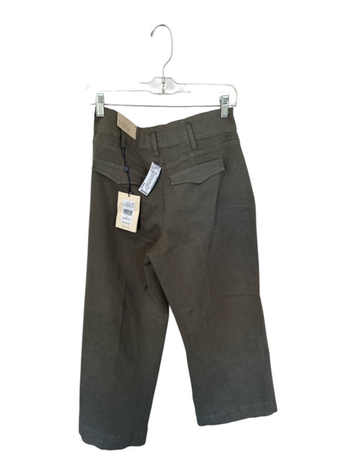 NYDJ Size 6 Forest Green Cotton Blend Wide Leg Front Zip Pockets Pants Forest Green / 6