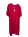 Lake Size XL Magenta Cotton Short Balloon Sleeve V Neck Maxi Dress Magenta / XL