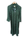 Tuckernuck Size XL Green & Black Polyester Long Sleeve V Maxi Dress Green & Black / XL