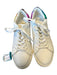 Kurt Geiger Shoe Size 7 White & Purple Leather Platform lace up Rainbow Sneakers White & Purple / 7