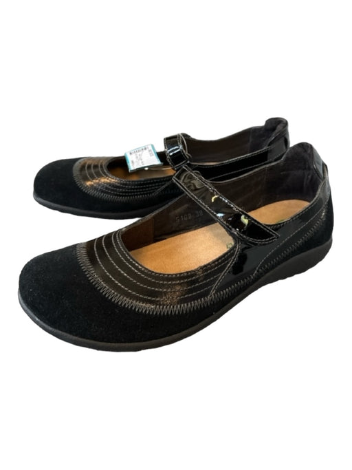 Naot Shoe Size 7 Black Suede Velcro Mary Jane Flats Black / 7