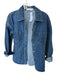 Torn By Ronny Kobo Size M Med Dark Wash Cotton Blend Front Button Collar Jacket Med Dark Wash / M