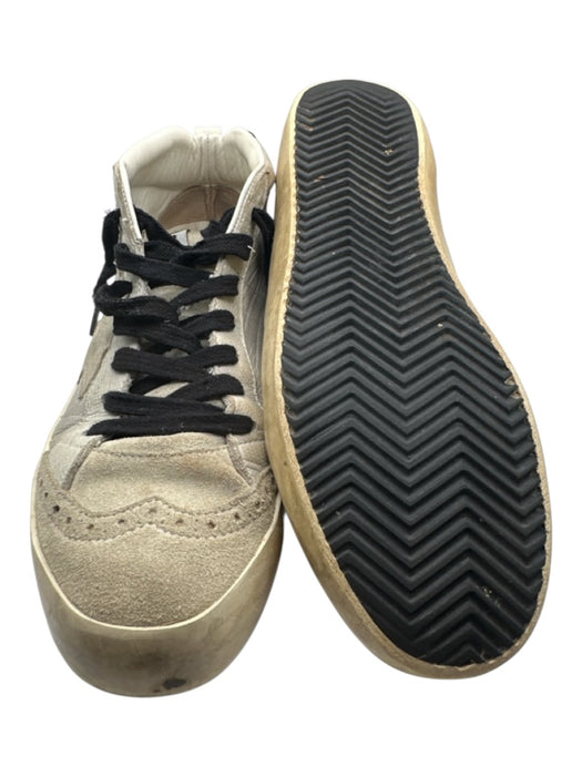 Golden Goose Shoe Size 38 Taupe & Silver Leather & Suede Croc Embossed Sneakers Taupe & Silver / 38