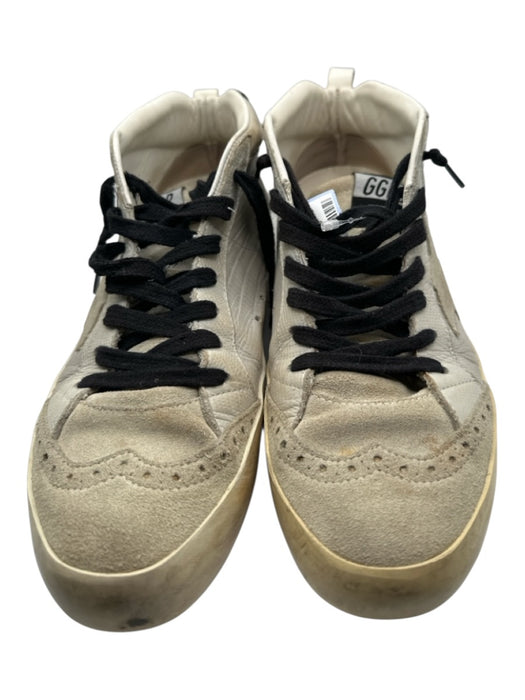Golden Goose Shoe Size 38 Taupe & Silver Leather & Suede Croc Embossed Sneakers Taupe & Silver / 38