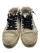 Golden Goose Shoe Size 38 Taupe & Silver Leather & Suede Croc Embossed Sneakers Taupe & Silver / 38