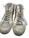 Golden Goose Shoe Size 38 Taupe & Silver Leather & Canvas Metallic Sneakers Taupe & Silver / 38