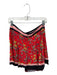 Alice & Olivia Size 8 Red & Multi Polyester High Waist Botanical Shorts Red & Multi / 8