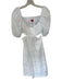 Staud Size M White Cotton Short Balloon Sleeve Cut Out Sides Maxi Dress White / M