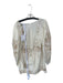 Arrange Size 8 Cream & Tan Cotton Long Balloon Sleeve Embroidered Cut Outs Dress Cream & Tan / 8