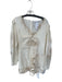 Arrange Size 8 Cream & Tan Cotton Long Balloon Sleeve Embroidered Cut Outs Dress Cream & Tan / 8