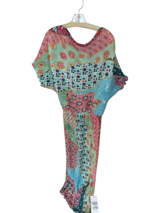 Never Fully Dressed Size M Multi Recycled Polyester Blend Short Sleeve Sun Dress Multi / M