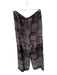 Bella Dahl Size M Brown & White Tencel Drawstring Abstract Wide Leg Pants Brown & White / M