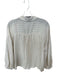 Max Studio Size L Cream & Black Linen Long Sleeve Striped Button Down Top Cream & Black / L