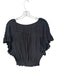 Ramy Brook Size M Charcoal Polyester Short Sleeve V Neck Elastic Waist Top Charcoal / M