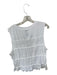 By Anthropologie Size L White Cotton Sleeveless Lace Detail Top White / L