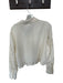H&M Size M Cream Linen Long Sleeve Cut Outs Button Down Cropped Top Cream / M